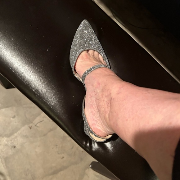 Life Stride Silver Slingback Flats - Picture 2 of 6